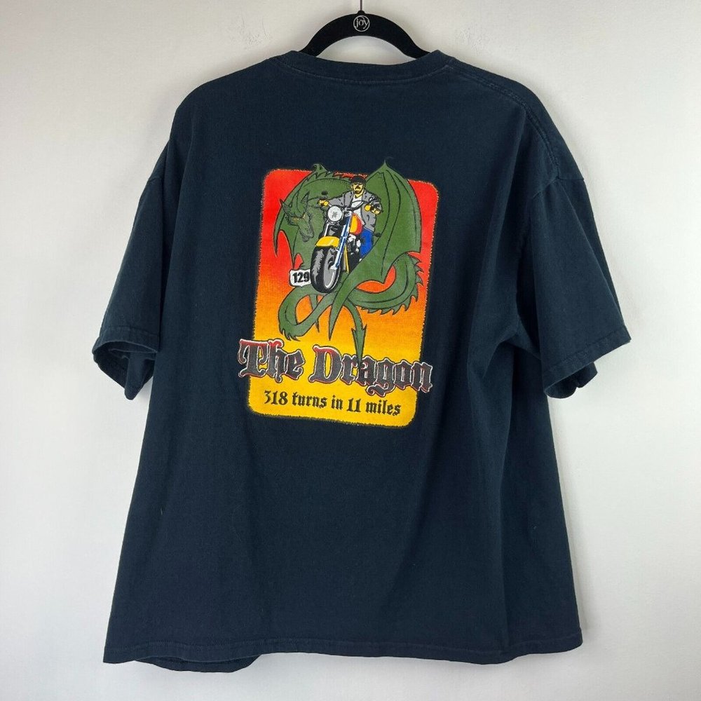 Gildan Ultra Mens Sz XL The Dragon 518 Turns in 11 miles T-Shirt Short Sleeve